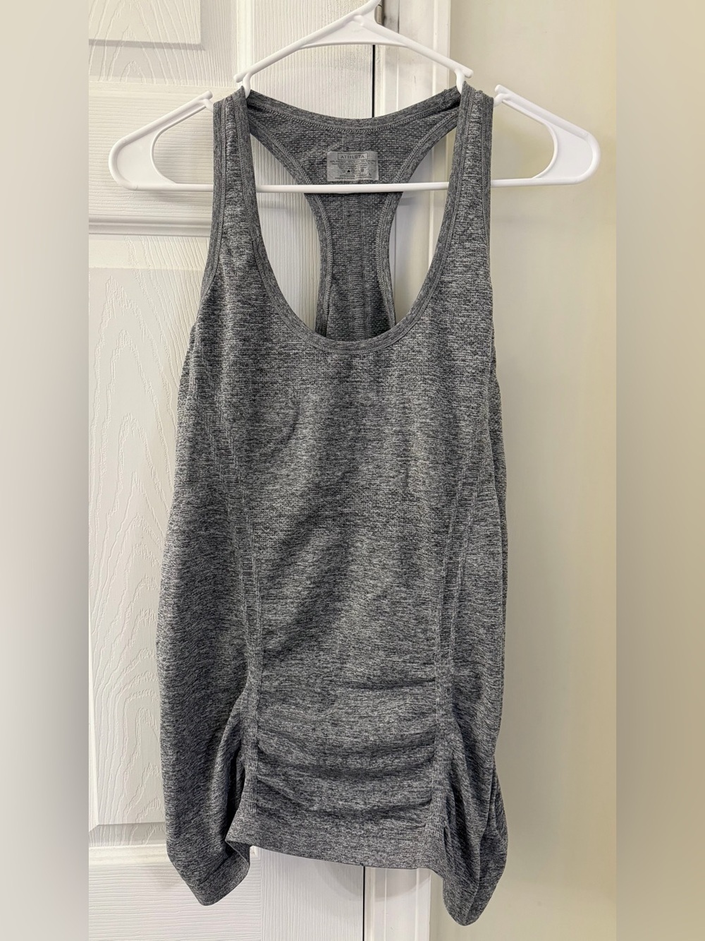Athleta Gray Seamless Racerback Workout Tank Top